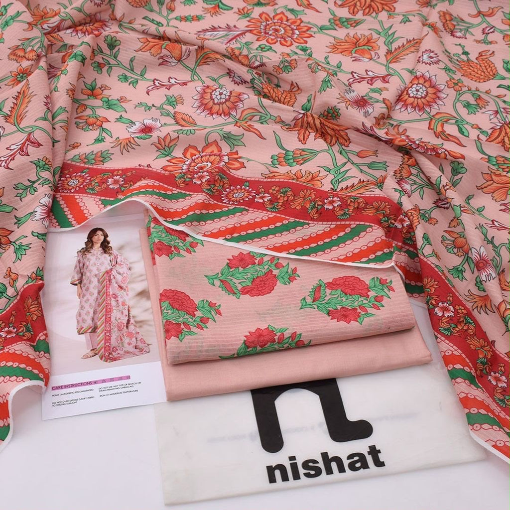 Nishat 3pc Lawn with Lawn Dupata