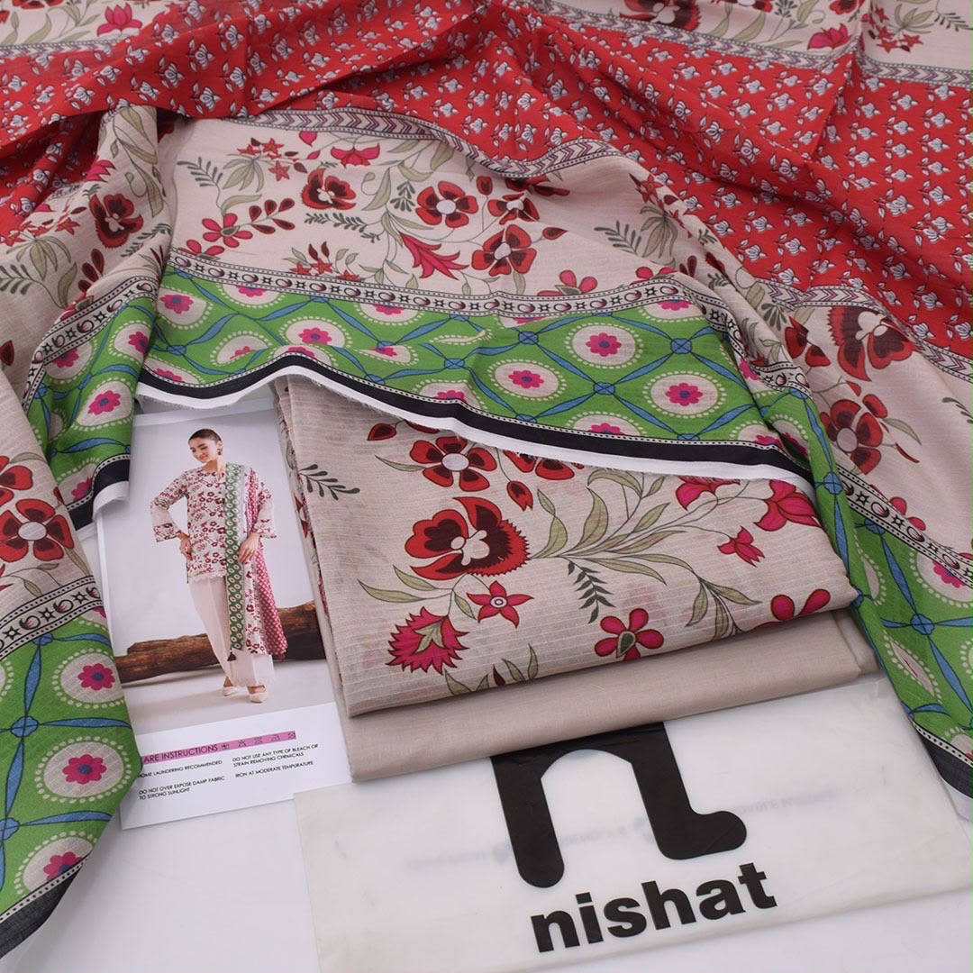 Nishat 3pc Printed Lawn
